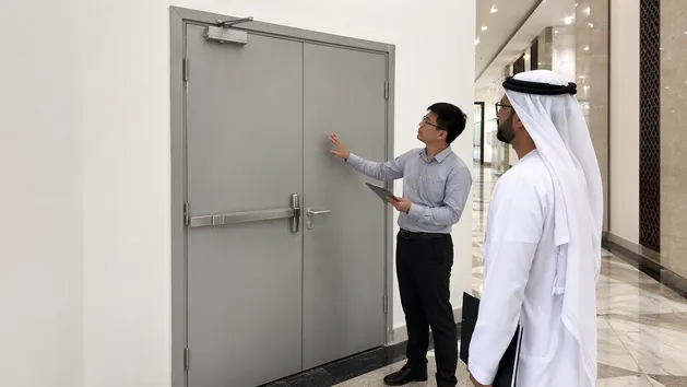 Middle East Gulf States fire door compliance CE marking civil defence approval