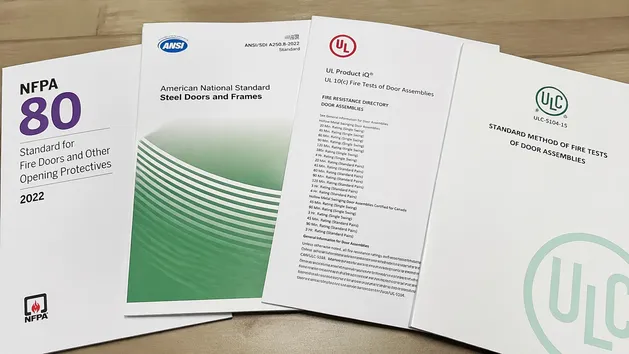 North America fire door compliance NFPA 80 UL listing documentation