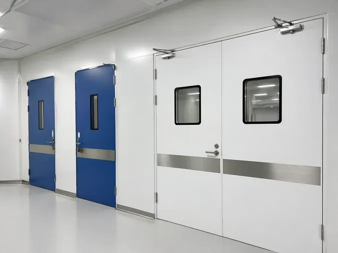 EUWOO commercial specialty door — blast-resistant and cleanroom-rated configurations