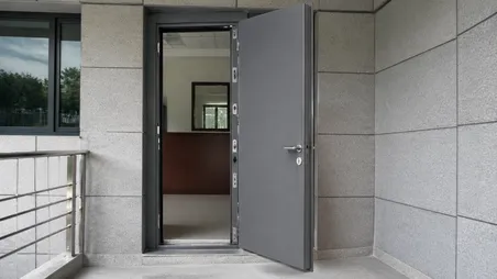 Multi-point locking heavy duty security door for embassy and consulate non-critical zone installation
