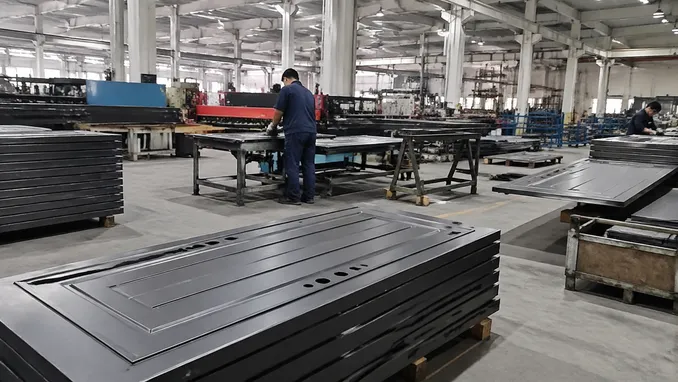 EUWOO factory floor manufacturing heavy duty security doors