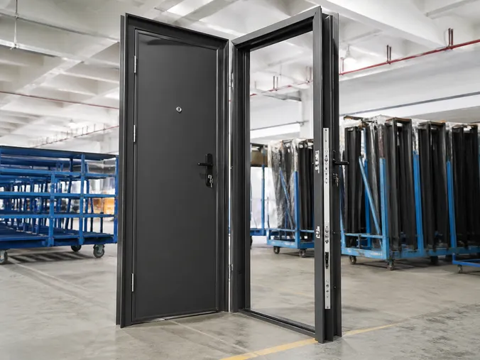 EUWOO heavy duty security door — 1.5mm steel body with multi-point locking system